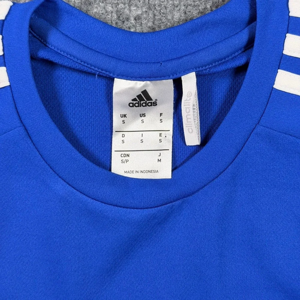 Adidas Juventus Training Jersey Mens Small Blue Climalite S16148 Soccer Shirt